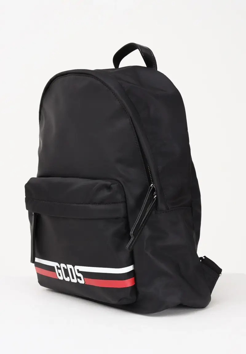 Zaino nero per uomo e donna con logo miniatura 2