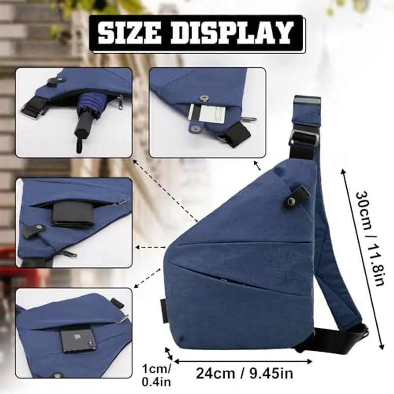 GDOKKNY Borsa a tracolla Uomo Nero 2108828 miniatura 3