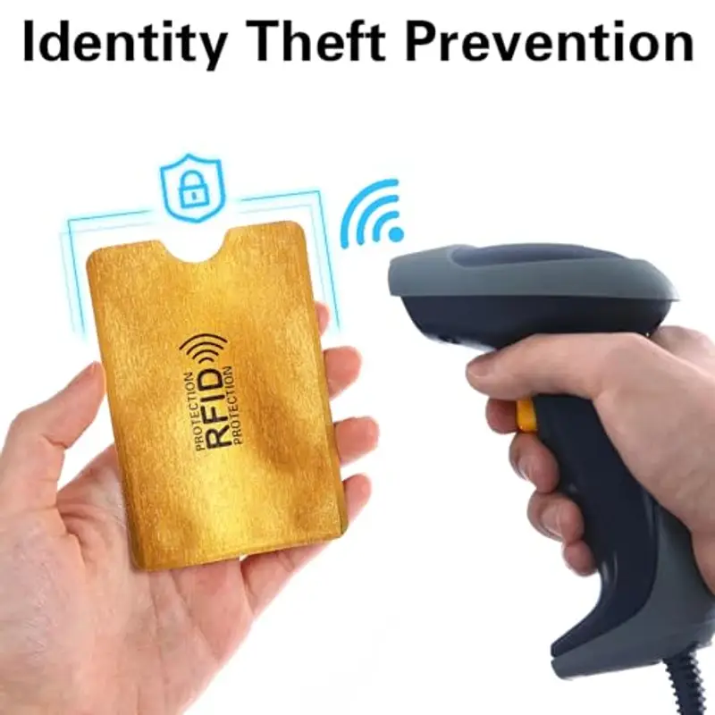 GEEHUA Confezione da 20 Custodie per Carte con Blocco RFID, Credito Custodie con Blocco RFID, Custodia per Protezione Carta RFID Prevenzione del furto d'identità per Donne e Uomini (20 Colori) miniatura 2