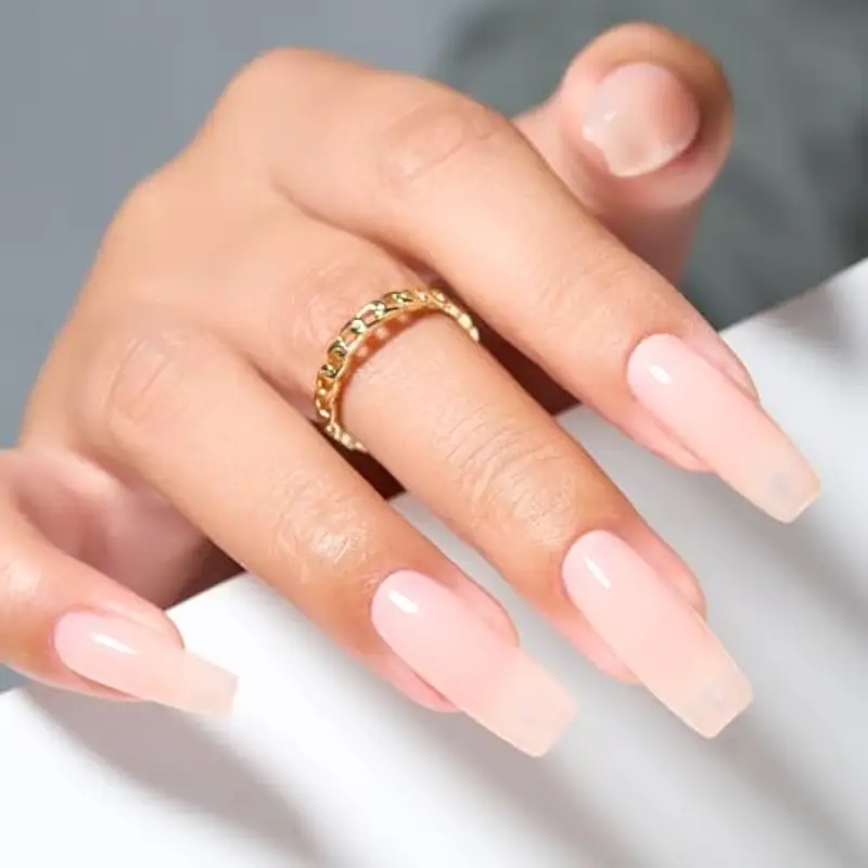 Gelike ec Colla per Unghie Finte 6 in 1, Base Coat Semipermanente Unghie, Nail Glue per Tip UV en Gel Resina Extra Forten 8ml, Albicocca Chiaro miniatura 2