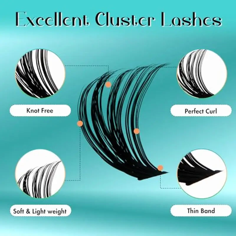 GEMERRY Ciglia Finte 60D Cluster Volume Russo 10-18mm mix 0.07 mm D Curl Fai Da Te a Casa per Principianti Individuali Professional Ciglia Finte Extension(60D-0.07D-10-18mm) miniatura 3