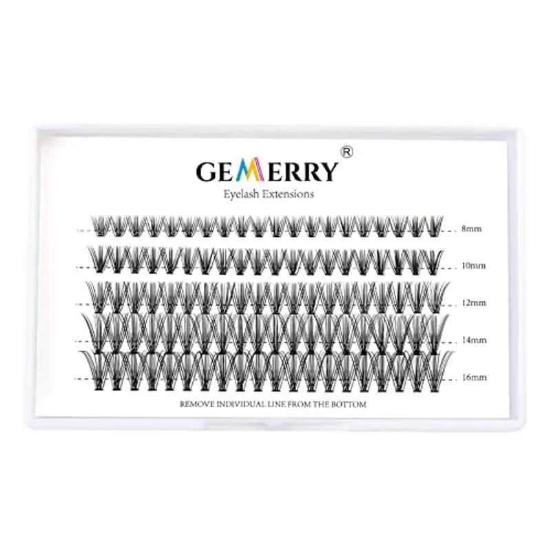Gemerry Extension Ciglia Ciuffetti 20D 8-14mm mix 0.07 mm Curvatura C Fai Da Te a Casa per Principianti Individuali