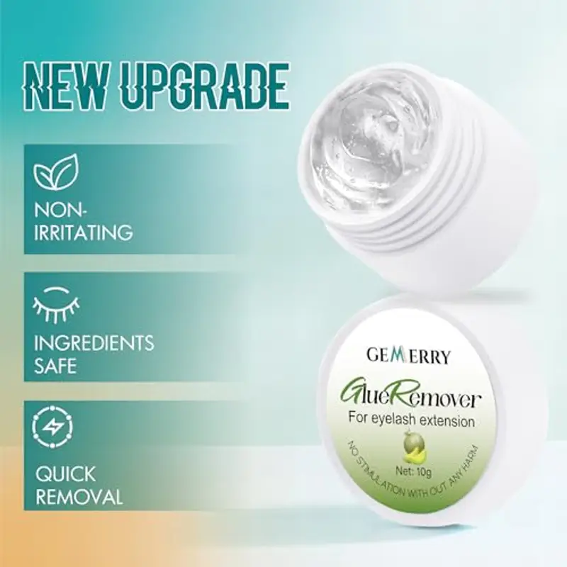 GEMERRY Remover Extension Ciglia Crema Ciglia Rimuovi Colla 10g per la Rimozione della Colla Extension Ciglia per miniatura 3