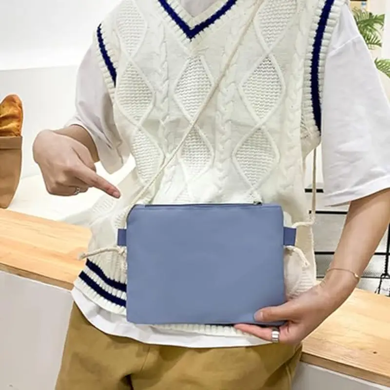 Genérico Zaino Per Bambini Gioco Per La Scuola - Bottiglia D'acqua E Astuccio | Zaino Per Bambini Con Canguro Tasca E Rete | Per Viaggi In Prescolare O Escursione, blu, Consulte la descripción miniatura 3