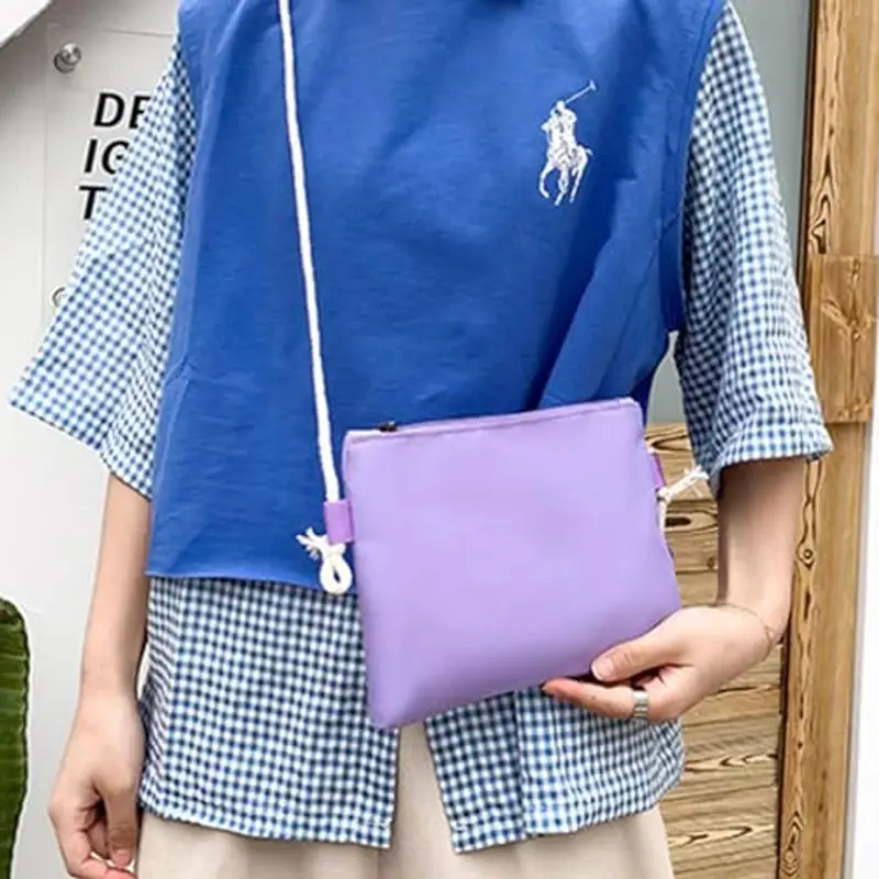 Genérico Zaino Per Bambini Gioco Per La Scuola - Bottiglia D'acqua E Astuccio | Zaino Per Bambini Con Canguro Tasca E Rete | Per Viaggi In Prescolare O Escursione, Viola, Consulte la miniatura 3