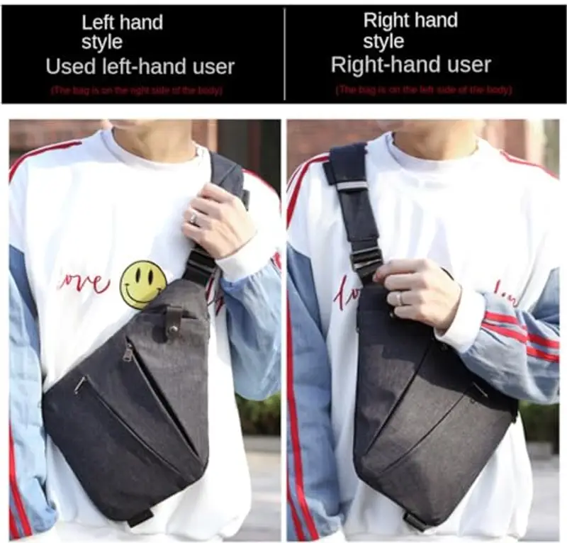 Generic Borsa da Viaggio Antifurto, Tracolla per Donna, Pettorale in Nylon per Uomo e Donna, Leggera, Semplice e di miniatura 3