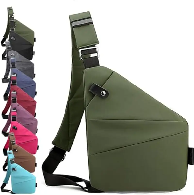 Generic Borsa da Viaggio Antifurto, Tracolla per Donna, Pettorale in Nylon per Uomo e Donna, Leggera, Semplice e di Grande Capacità