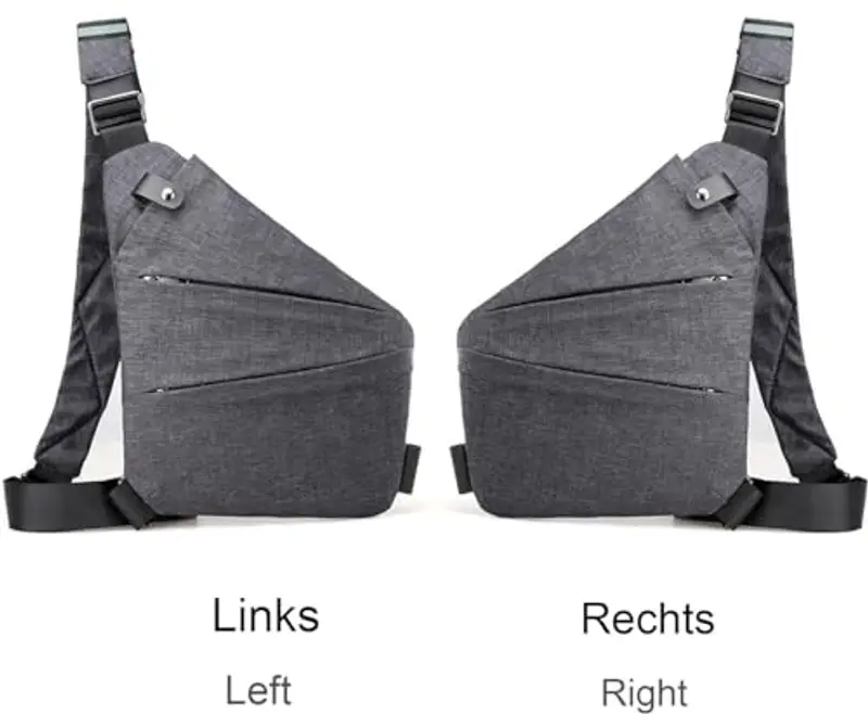 Generic Borsa da Viaggio Antifurto, Tracolla per Donna, Pettorale in Nylon per Uomo e Donna, Leggera, Semplice e di Grande Capacità miniatura 2