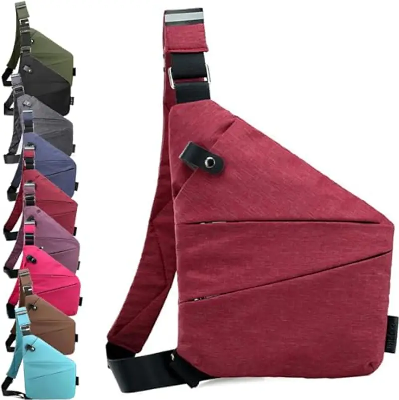 Generic Borsa da Viaggio Antifurto, Tracolla per Donna, Pettorale in Nylon per Uomo e Donna, Leggera, Semplice e di Grande Capacità