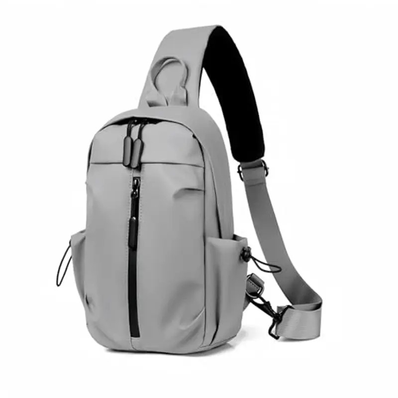 Generic Borse multiuso da uomo - pratiche borse a tracolla da viaggio, eleganti borse a tracolla, eleganti borse da petto, borse per il trasporto (Grigio chiaro)