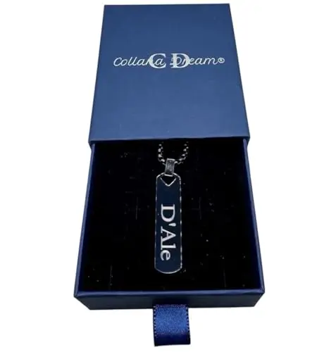 Generico Collana Uomo Personalizzabile 4 Lati in Acciaio Inossidabile – Ciondolo Inciso con Nomi, Frasi o Date – Idea miniatura 3