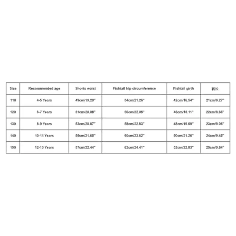 Generico Confezione da 4 Costume Sirenetta Bambina, Vestito Sirena Bambina Bikini Fish Tail Set 3-15 Anni, Scatta delle Bellissime Foto dei Tuoi Bambini Bambina Costume miniatura 2