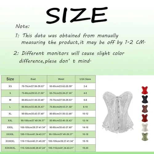 Generico Corsetto Donna Nero Elegante, Corsetto Stringivita, Bustino Shapewear Lingerie, Corpetto in Pizzo Push Up per miniatura 2