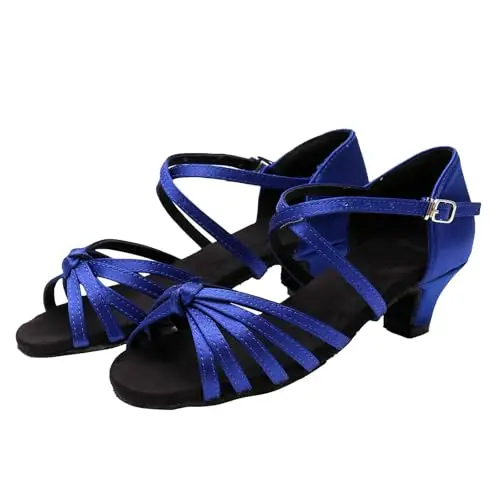 Generico Donna Bambina Scarpe da Ballo Latino/Sala/Liscio Danza Moderna Americano Ragazza Latino morbide e comode miniatura 3