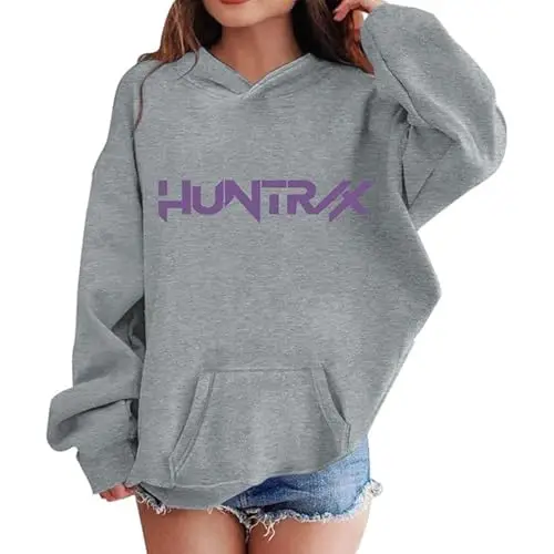 Generico K-Pop Hunters Tuta Ragazze 2-13 Anni Completo Felpa con Cappuccio e Pantaloni da Jogging Set da 2 Pezzi Anime miniatura 2