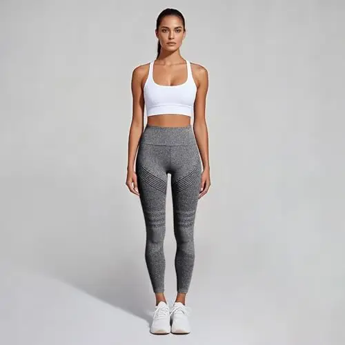 Generico Leggings Donna Grigio 2759596 miniatura 3