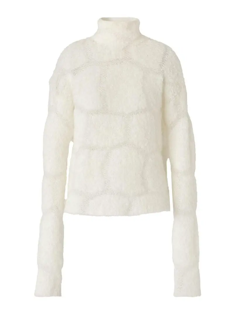 Lavorare a maglia riccia Bianco