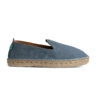 per donna G105111 Espadrillas Salines in pelle blu velour (45), Basso, Nessuno, Casual