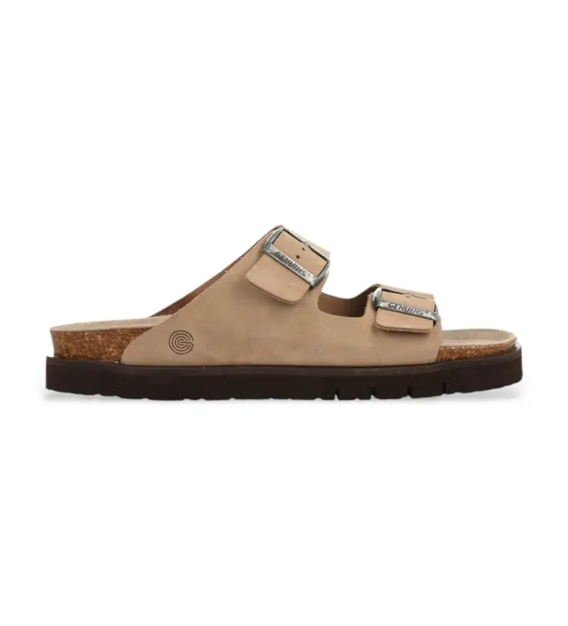 per uomo G106231 Sandali in pelle color talpa Hawaii (41), Basso, Nessuno, Casual, Taupe Naturale