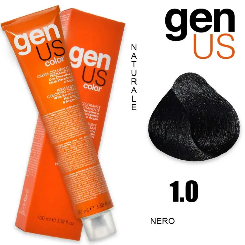 Crema colorante permanente Genus 100 ml 1,0