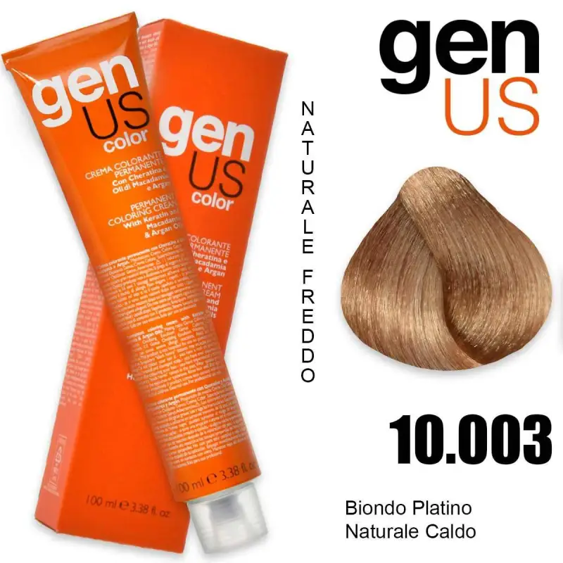 Crema colorante permanente Genus 100 ml 10,003
