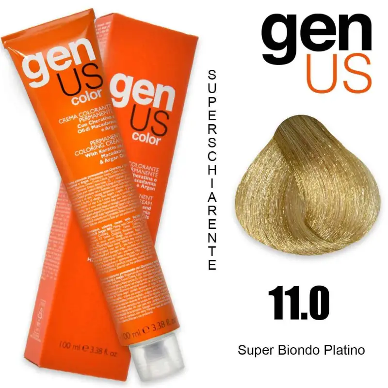 Crema colorante permanente Genus 100 ml 11,0