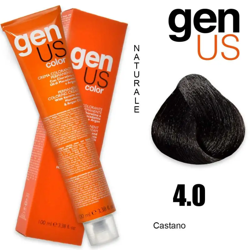 Crema colorante permanente Genus 100 ml 4,0