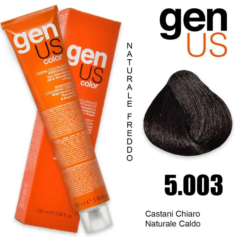 Crema colorante permanente Genus 100 ml 5,003