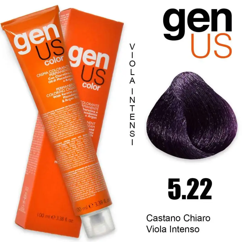 Crema colorante permanente Genus 100 ml 5,22