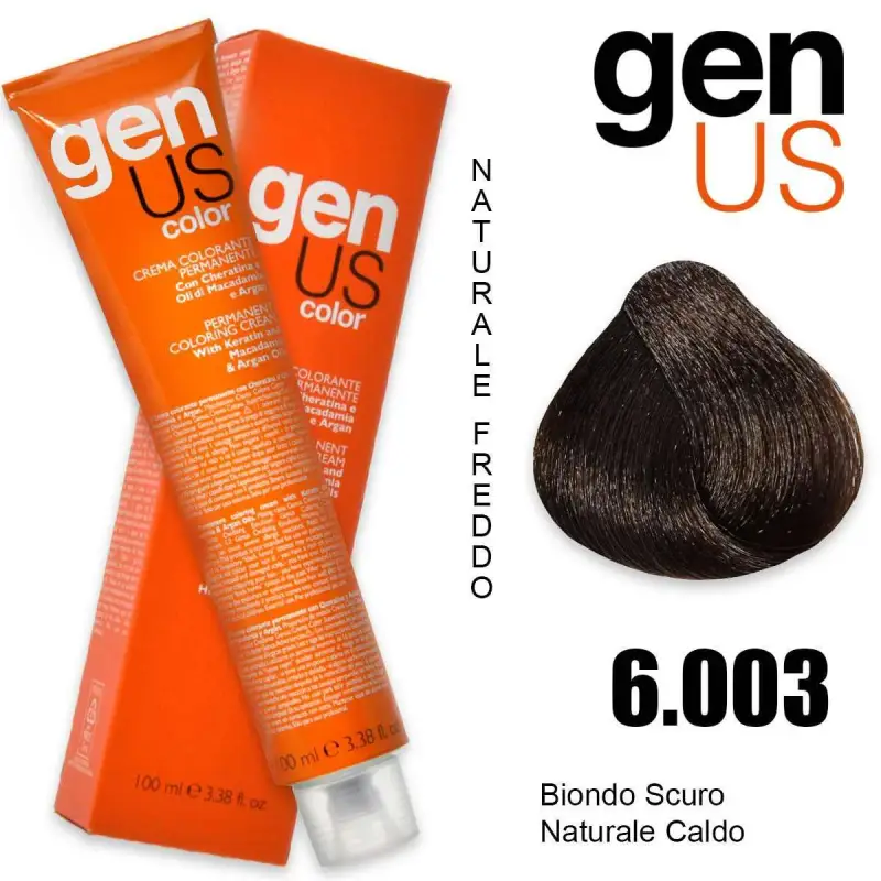 Crema colorante permanente Genus 100 ml 6,003