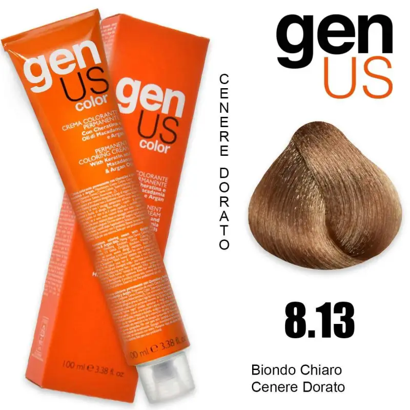 Crema colorante permanente Genus 100 ml 8,13