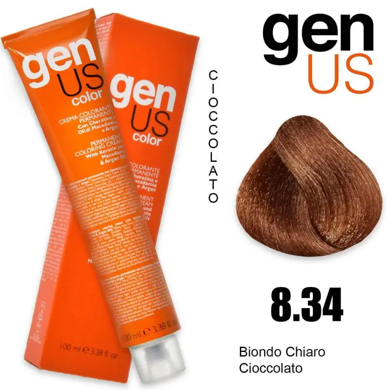 Crema colorante permanente Genus 100 ml 8,34