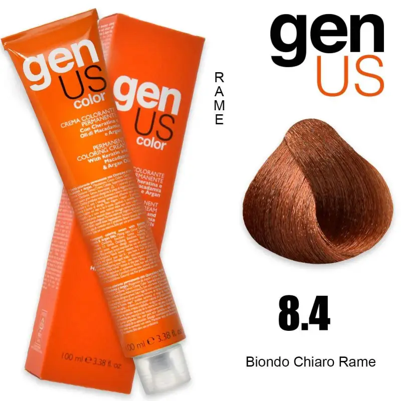 Crema colorante permanente Genus 100 ml 8,4