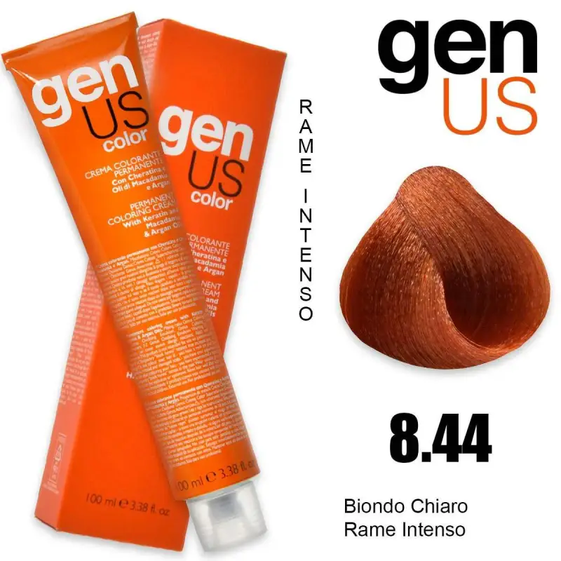Crema colorante permanente Genus 100 ml 8,44