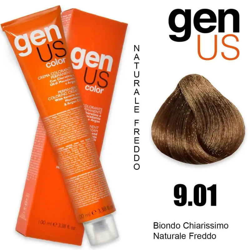 Crema colorante permanente Genus 100 ml 9,01