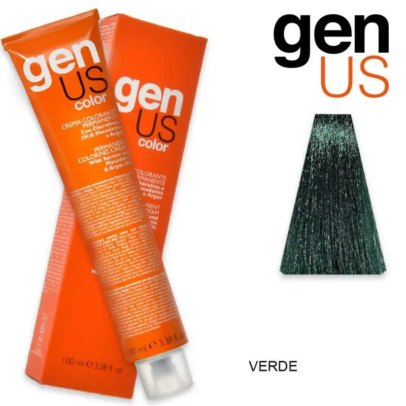 Crema colorante permanente Genus 100 ml verde