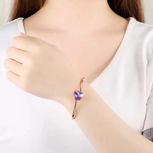 GEORGE · SMITH Braccialetti in oro rosa da donna Love Story Bracciale in argento con cristalli viola lucenti - Il miniatura 2