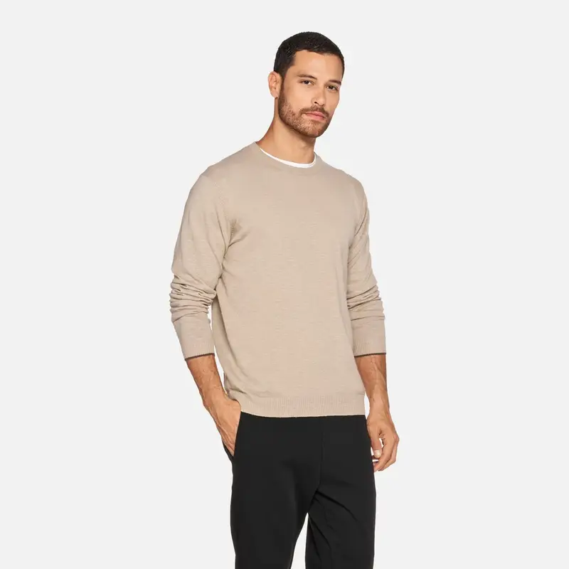Abbigliamento Knit Man Beige miniatura 2