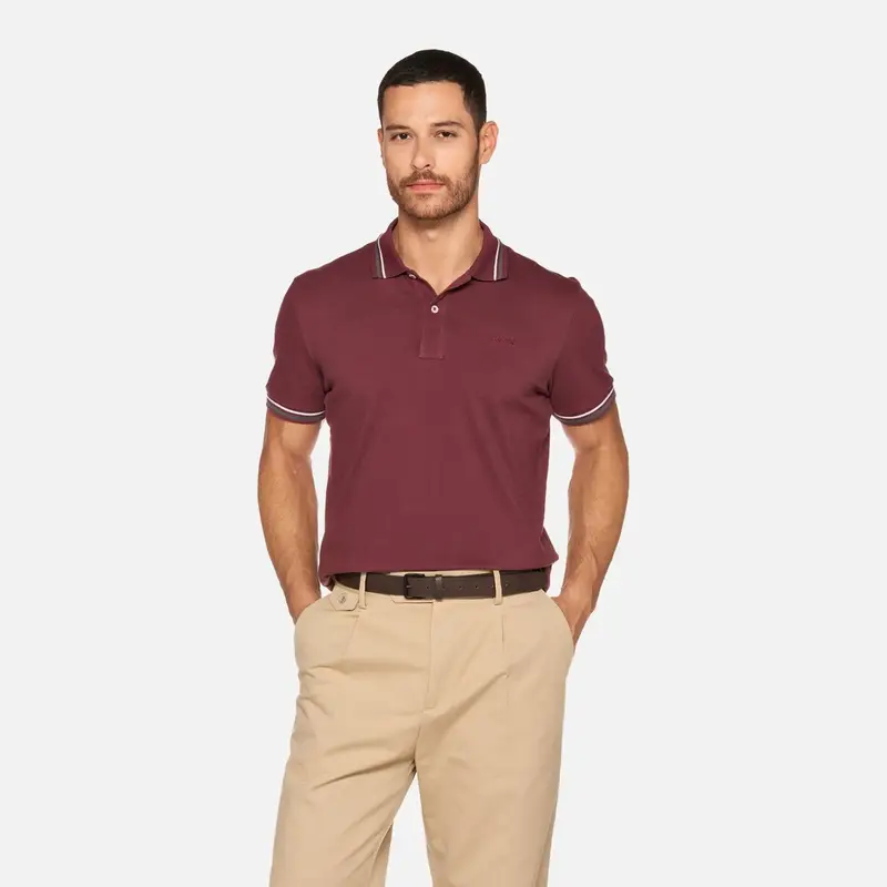 Geox Polo Uomo Bordeaux 4302675 miniatura 2