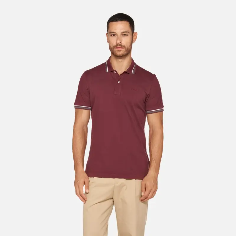 Geox Polo Uomo Bordeaux 4302675 miniatura 3
