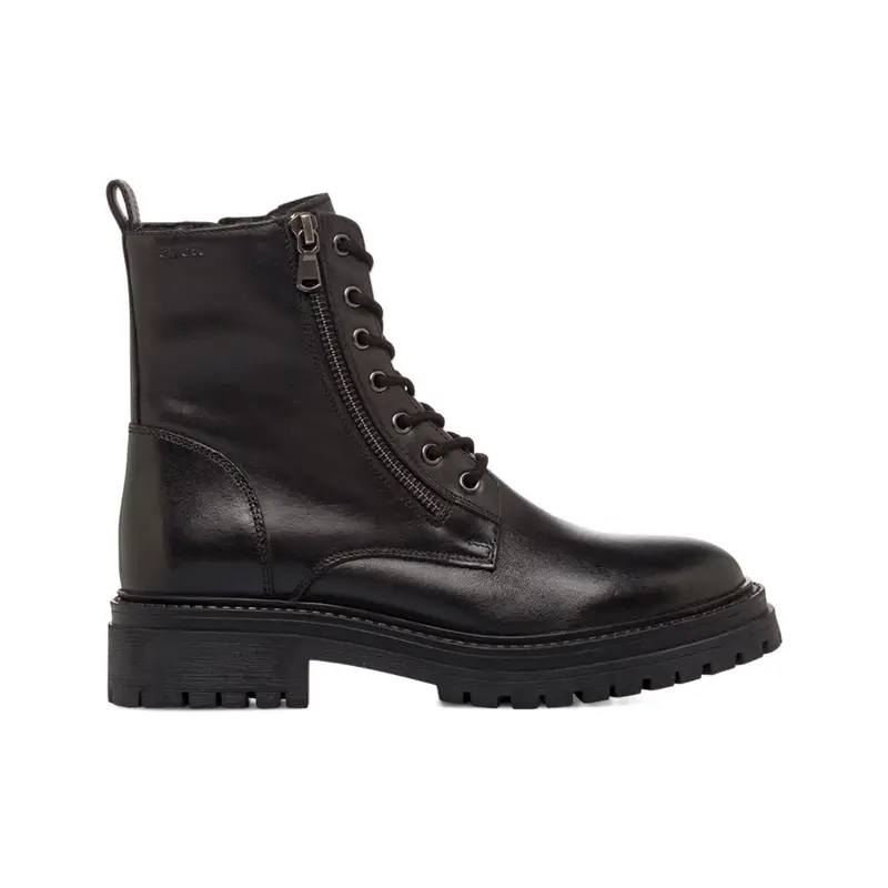 Anfibi neri donna con zip