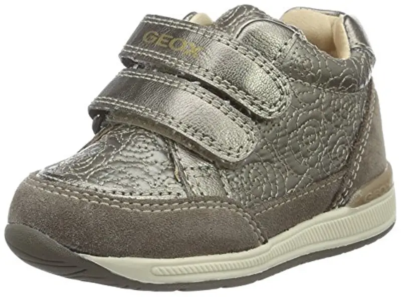 Geox B Rishon Girl A, Scarpe Primi Passi Bimba 0-24, Smoke Grey LA0, 20 EU