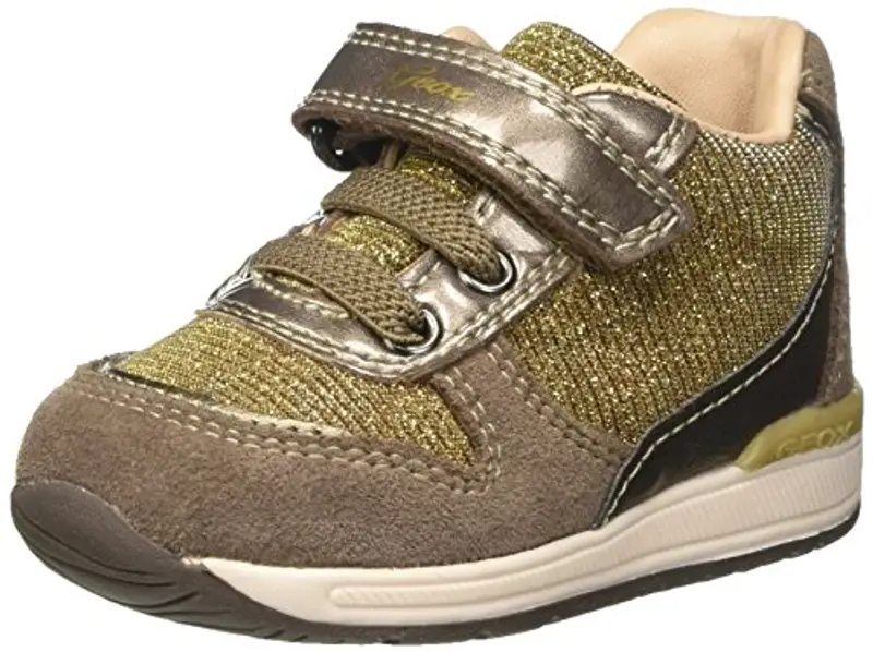 Geox B Rishon Girl A, Scarpe Primi Passi Bimba 0-24, Smoke Grey W22, 23 EU