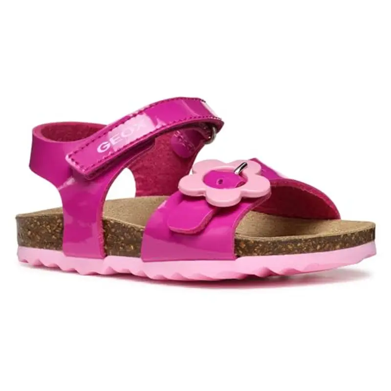 Geox B Sandal CHALKI Girl, Bimba 0-24, Dk Pink, 24 EU