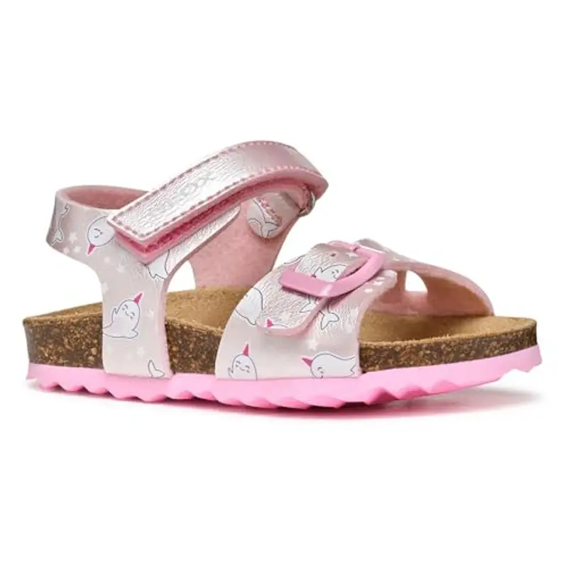 Geox B Sandal CHALKI Girl, Bimba 0-24, Light Pink, 22 EU