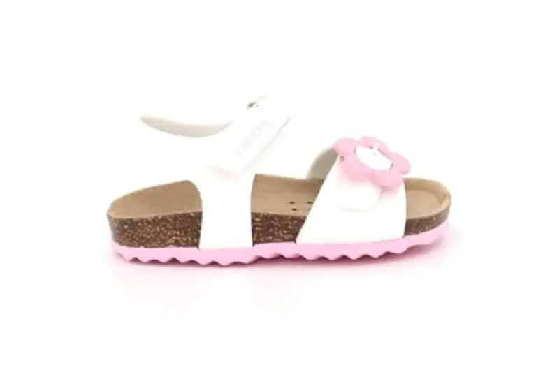 Geox B Sandal CHALKI Girl, Bimba 0-24, White, 21 EU