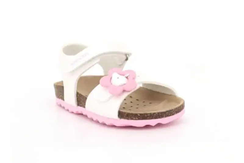 Geox B Sandal CHALKI Girl, Bimba 0-24, White, 24 EU miniatura 2