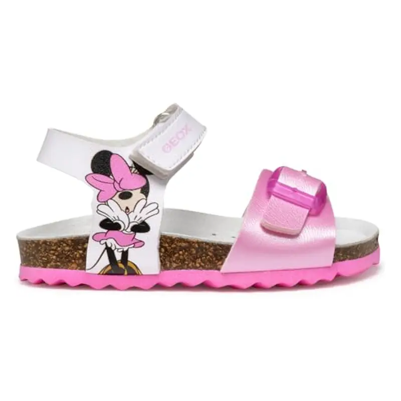 Geox B Sandal CHALKI Girl, Bimba 0-24, White/Pink, 23 EU miniatura 3