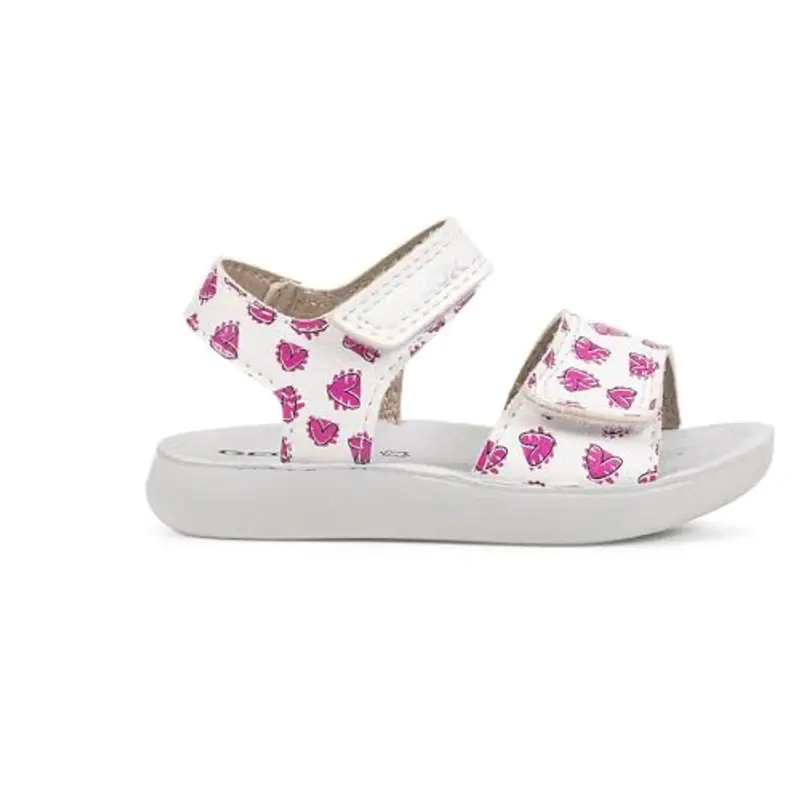 Geox B Sandal LIGHTFLOPPY, Bimba 0-24, White/Fuchsia, 23 EU miniatura 3