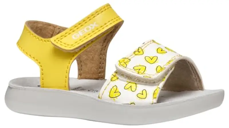 Geox B Sandal LIGHTFLOPPY, Bimba 0-24, Yellow/White, 23 EU